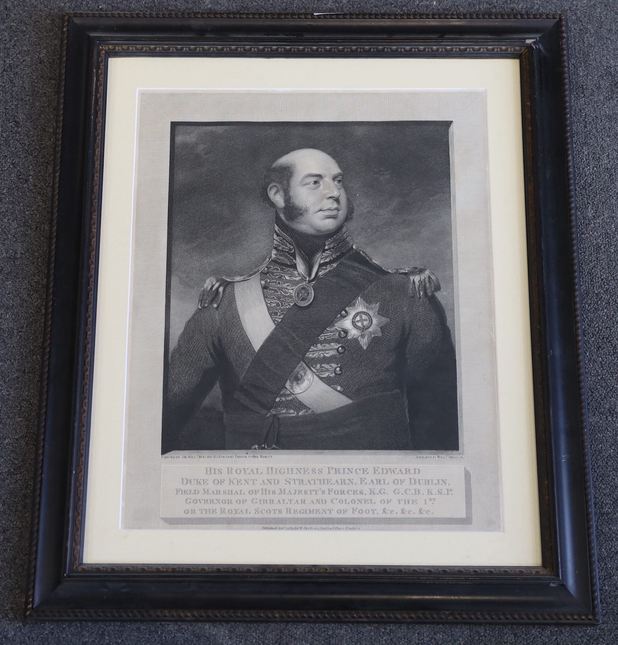 William Skelton after Sir William Beechey, engraving, 'His Royal Highness Prince Edward Duke of Kent and Strathearn..', published by Skelton 1815, visible sheet 45.5 x 35.5cm